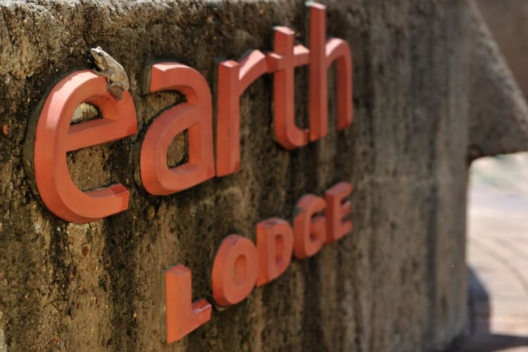 Earth Lodge Sign